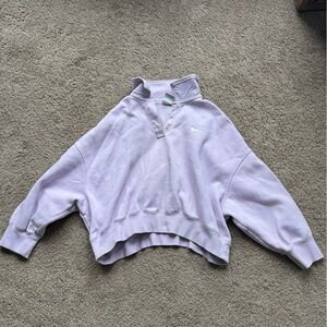 Nike Women's Light Purple oversized Sweatshirt
